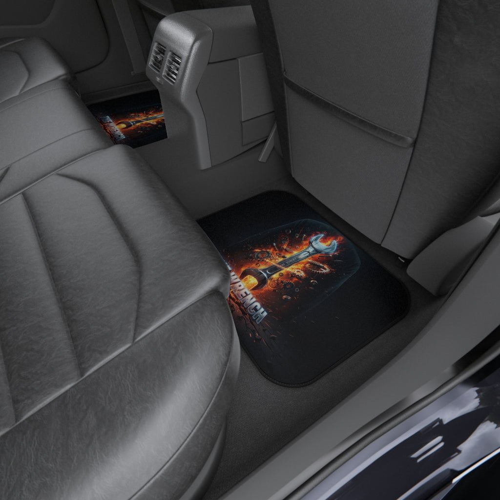 Flaming Wrench Car Mats (Set of 4) – Mechanic Auto Floor Mats