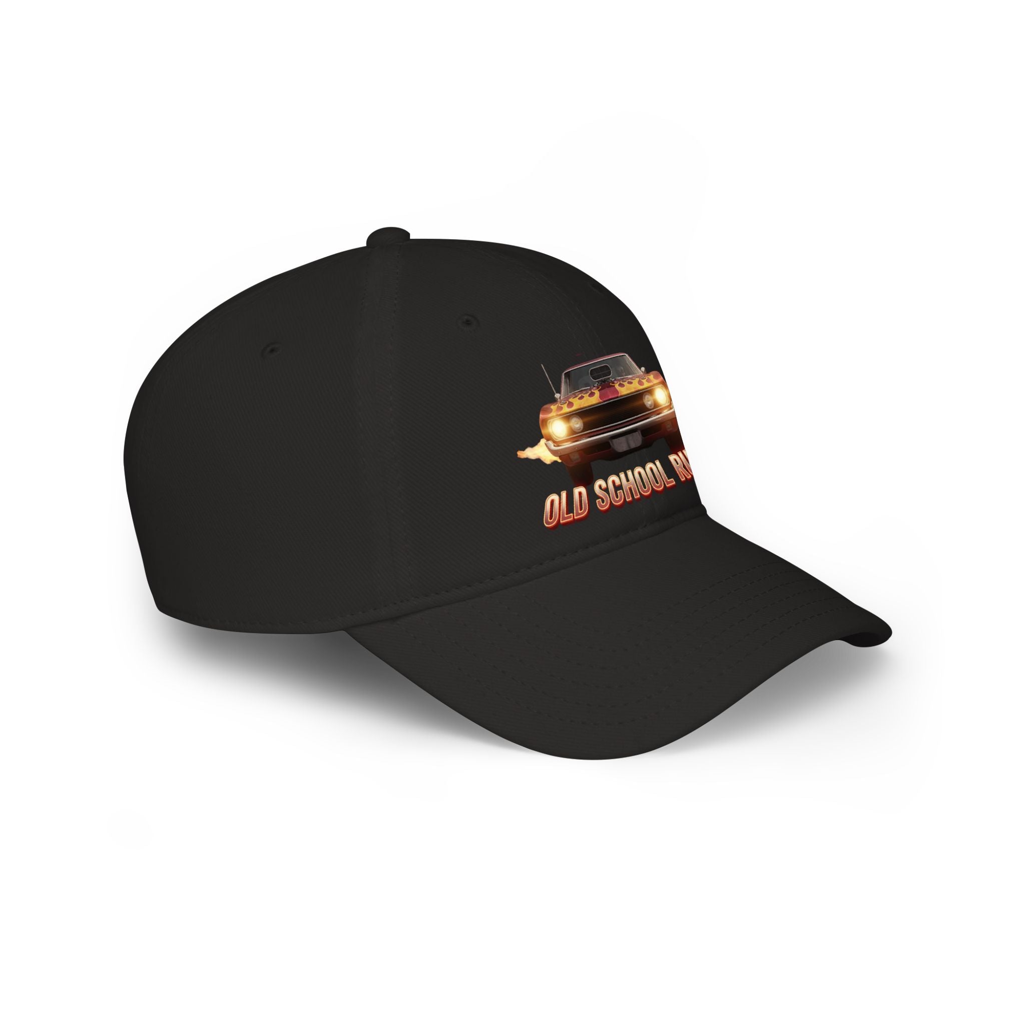 Old School Rules Vintage Muscle Car Baseball Cap
