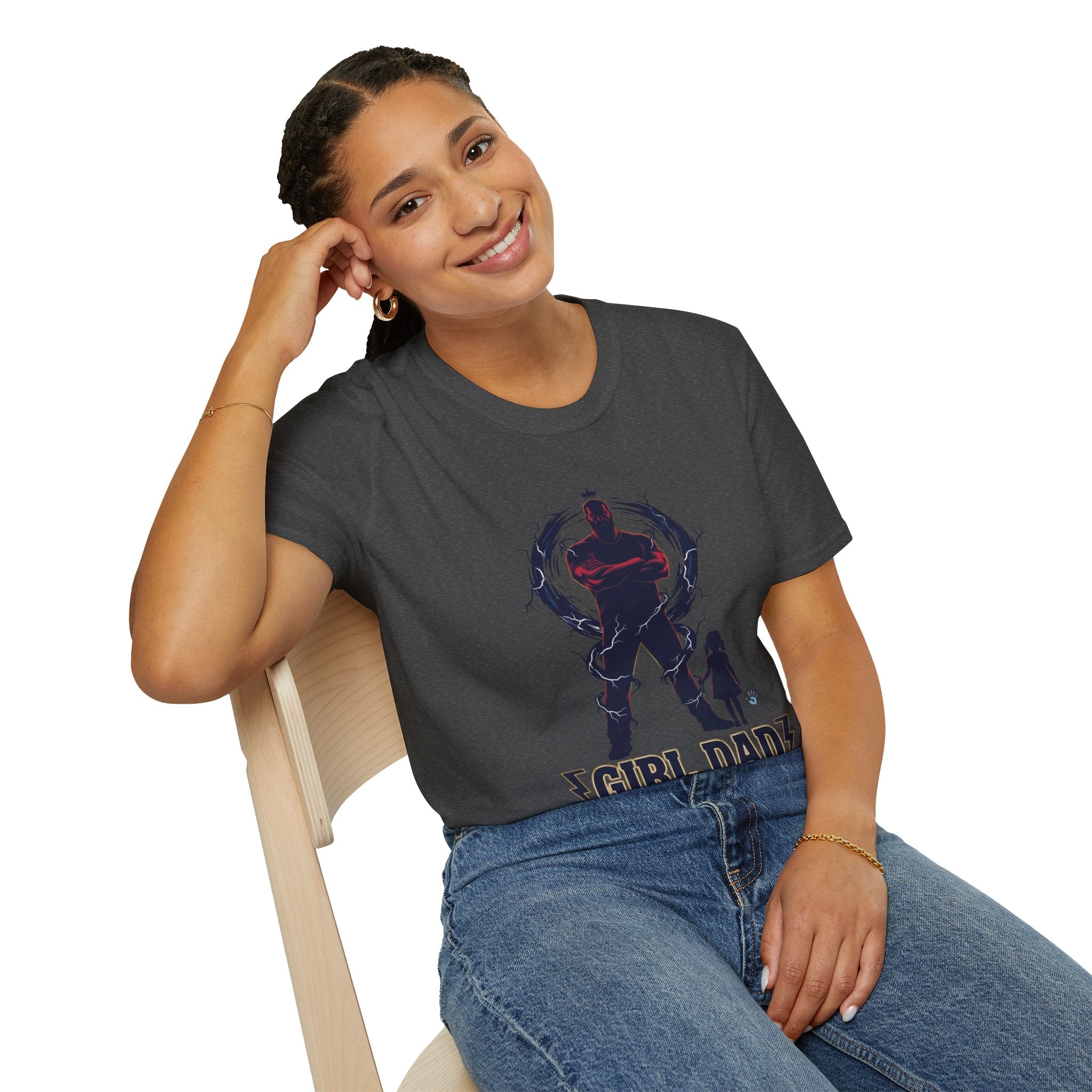 Girl Dad T-Shirt — Father and Daughter Silhouette Graphic Tee