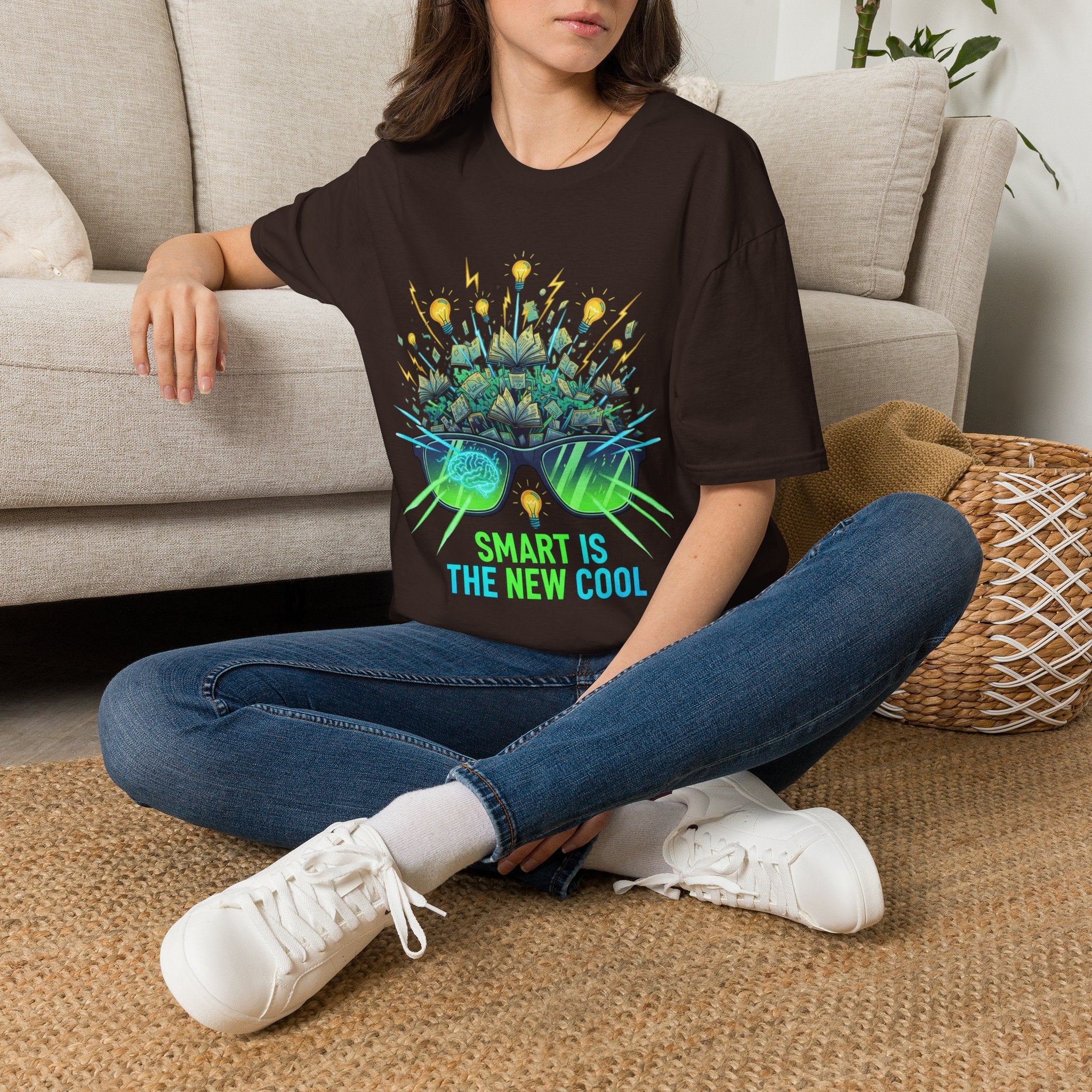 Smart Is The New Cool T-Shirt — Brainy Sunglasses Graphic Tee