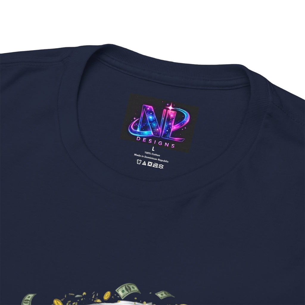 Money Moves Tee — Green Dollar Tornado Graphic T‑Shirt