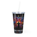 Born Creative Art Tumbler with Straw — Colorful Artist Paint Splash Travel Cup