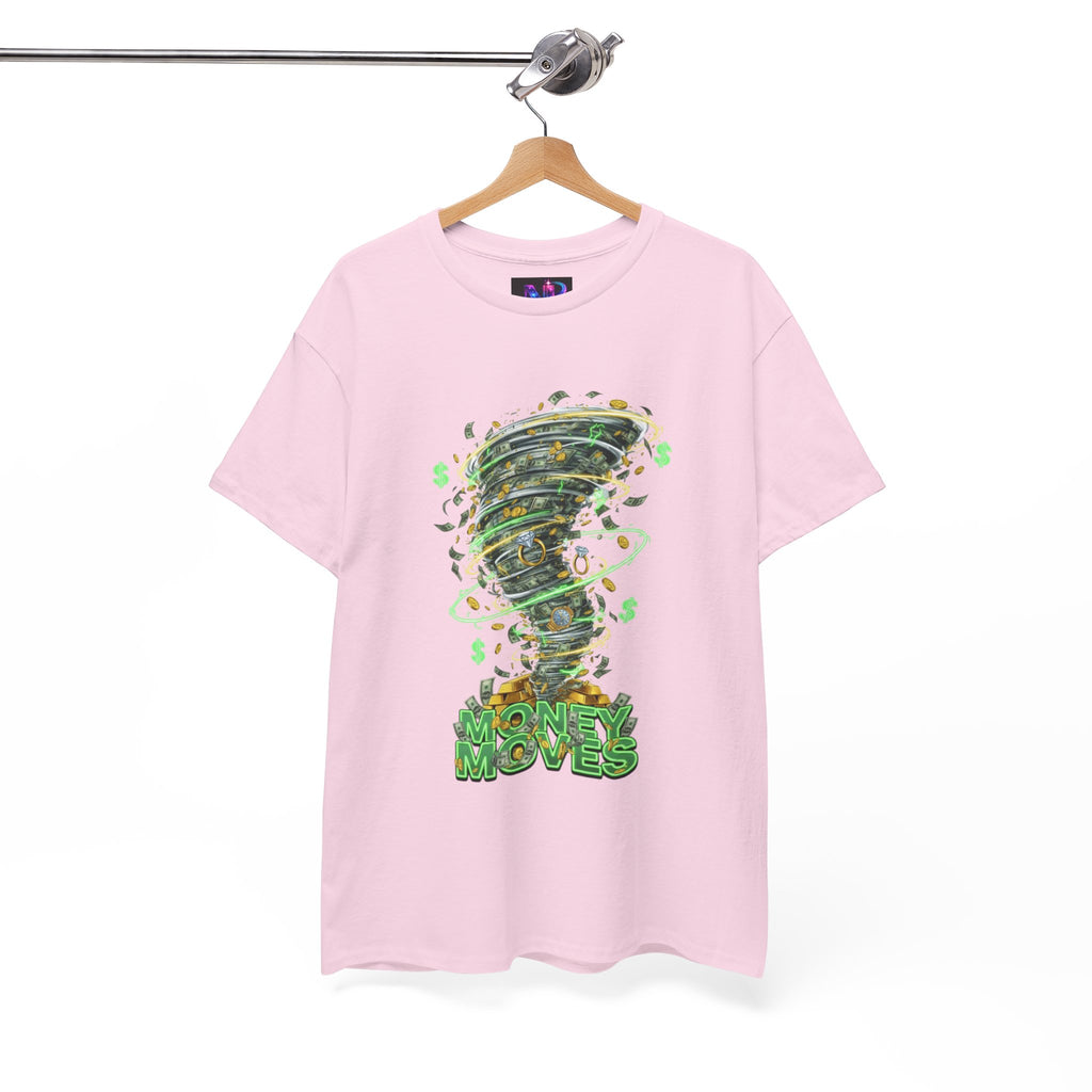 Money Moves Tee — Green Dollar Tornado Graphic T‑Shirt