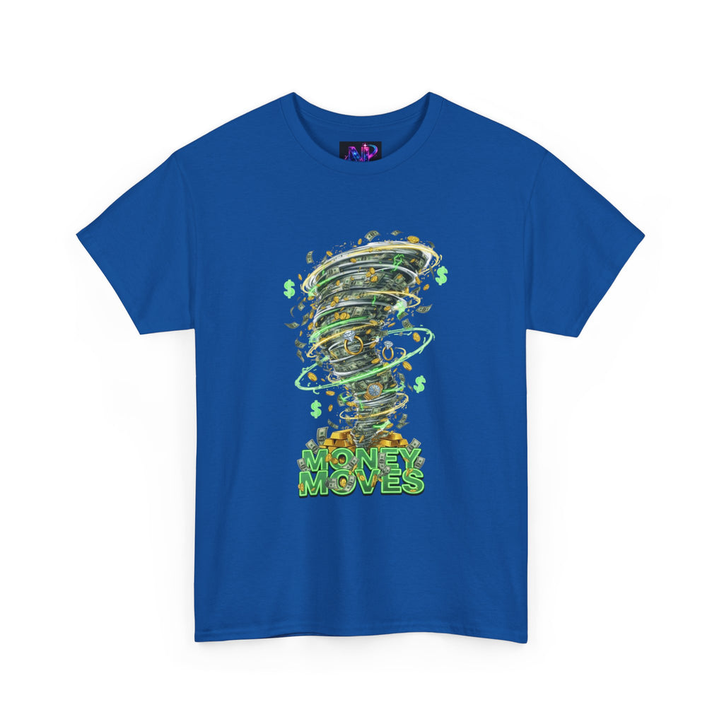 Money Moves Tee — Green Dollar Tornado Graphic T‑Shirt