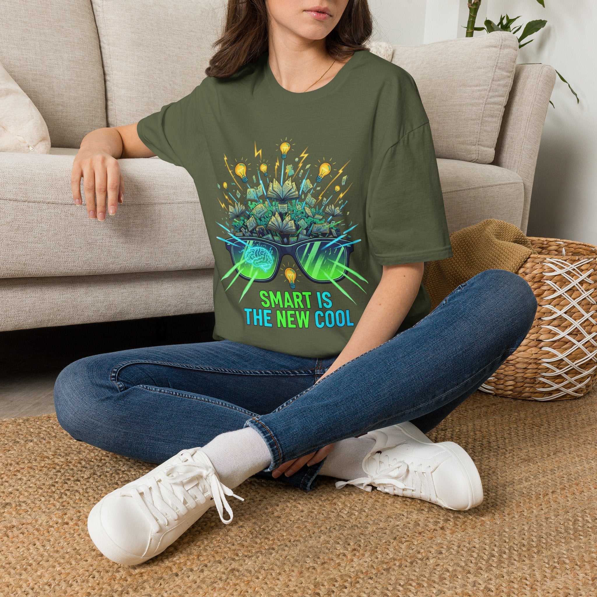 Smart Is The New Cool T-Shirt — Brainy Sunglasses Graphic Tee