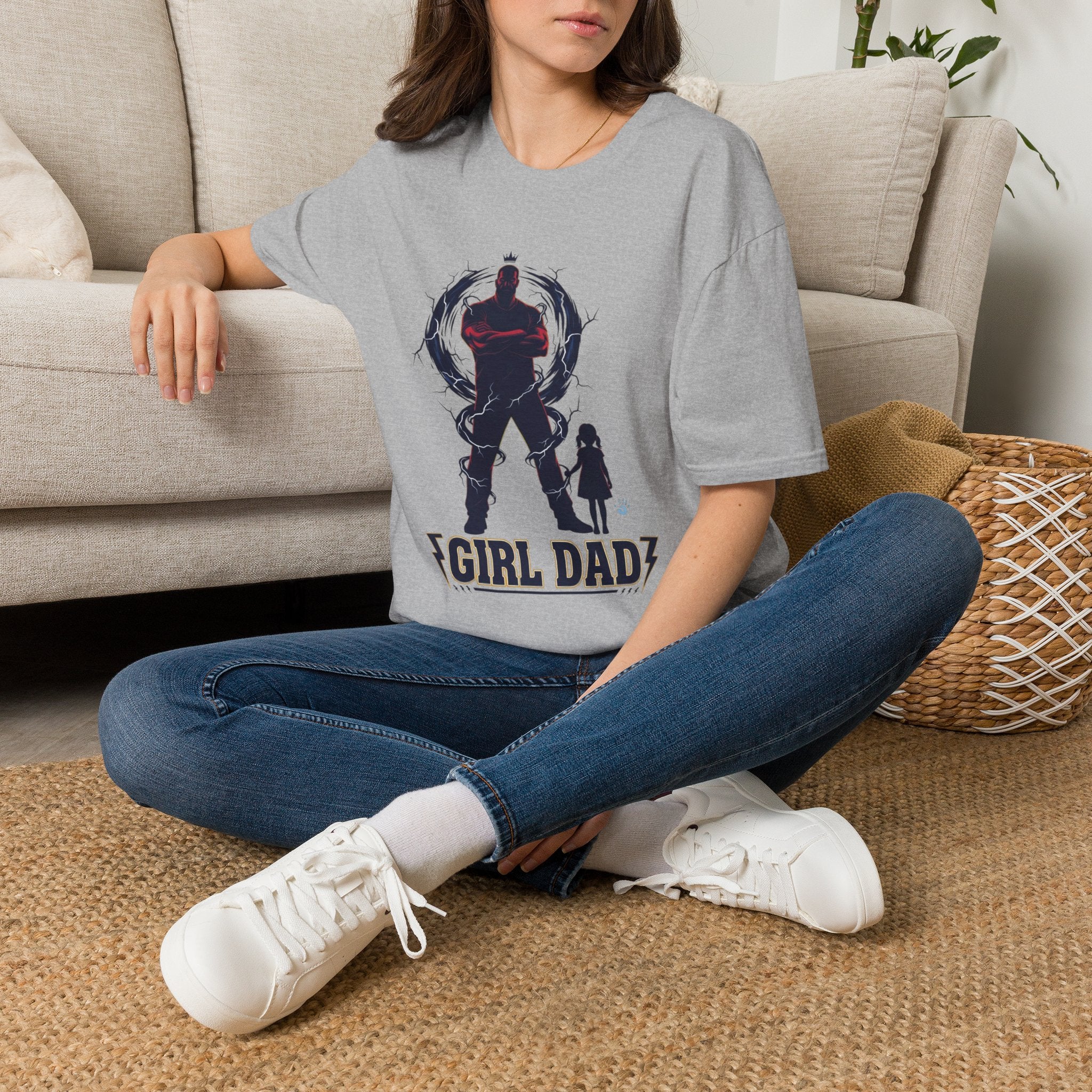 Girl Dad T-Shirt — Father and Daughter Silhouette Graphic Tee