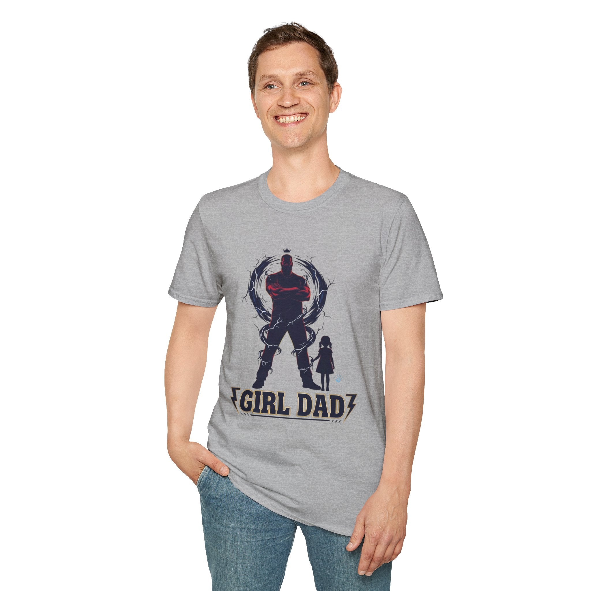 Girl Dad T-Shirt — Father and Daughter Silhouette Graphic Tee