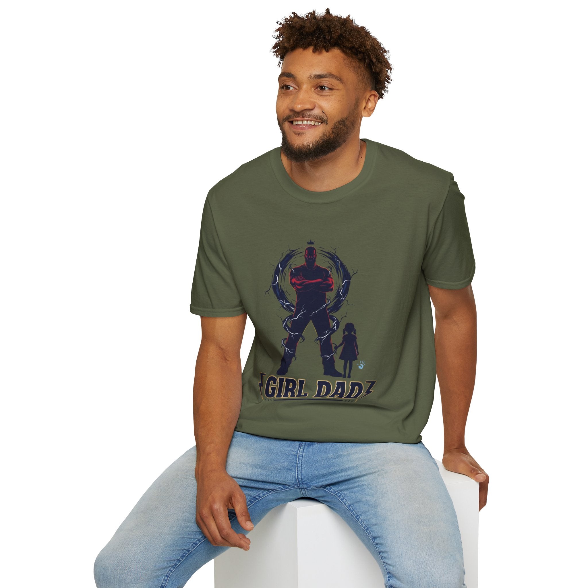 Girl Dad T-Shirt — Father and Daughter Silhouette Graphic Tee