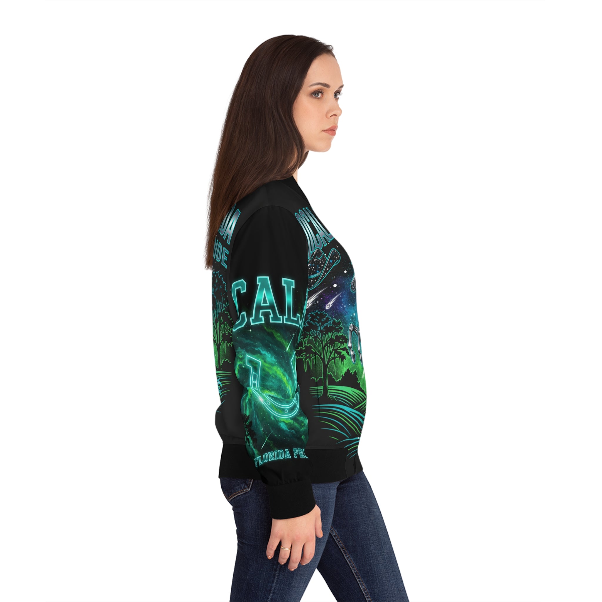 The Silver Stallion of Ocala Bomber Jacket