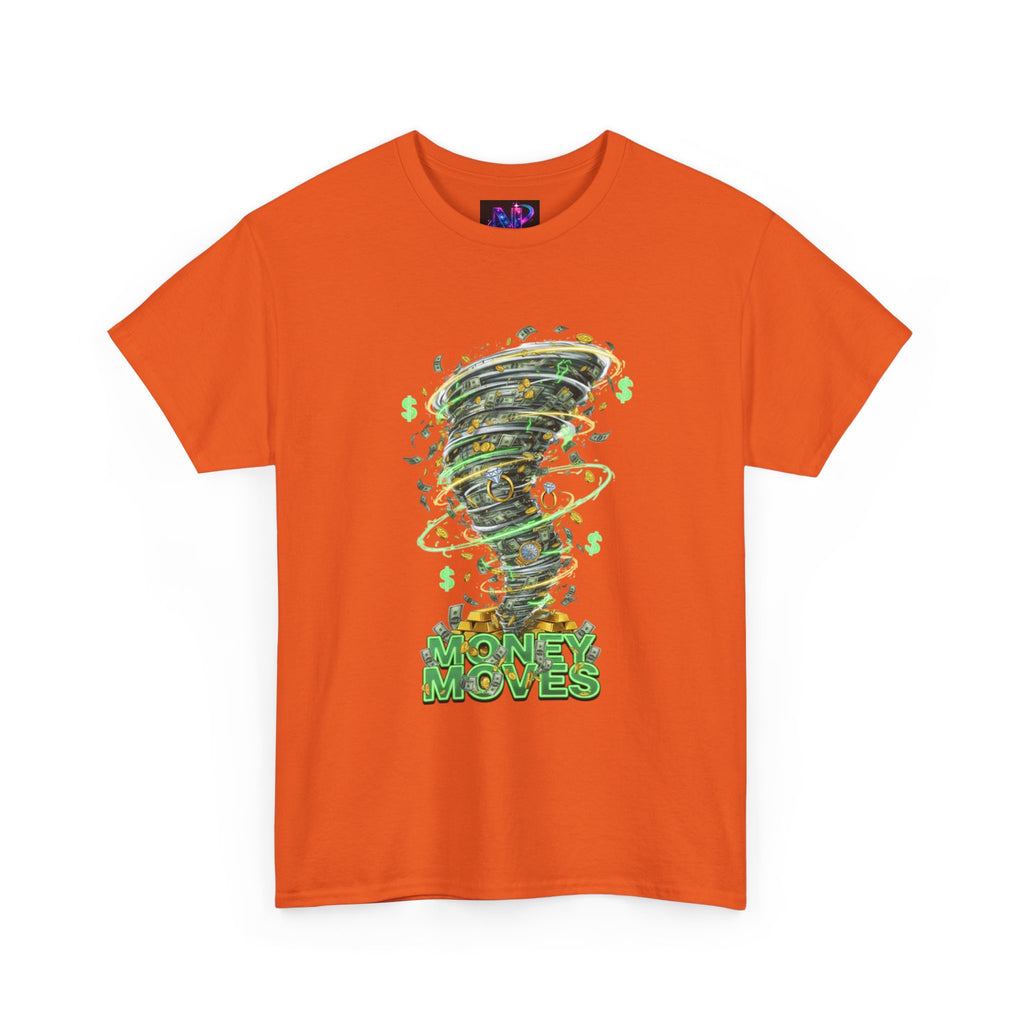 Money Moves Tee — Green Dollar Tornado Graphic T‑Shirt