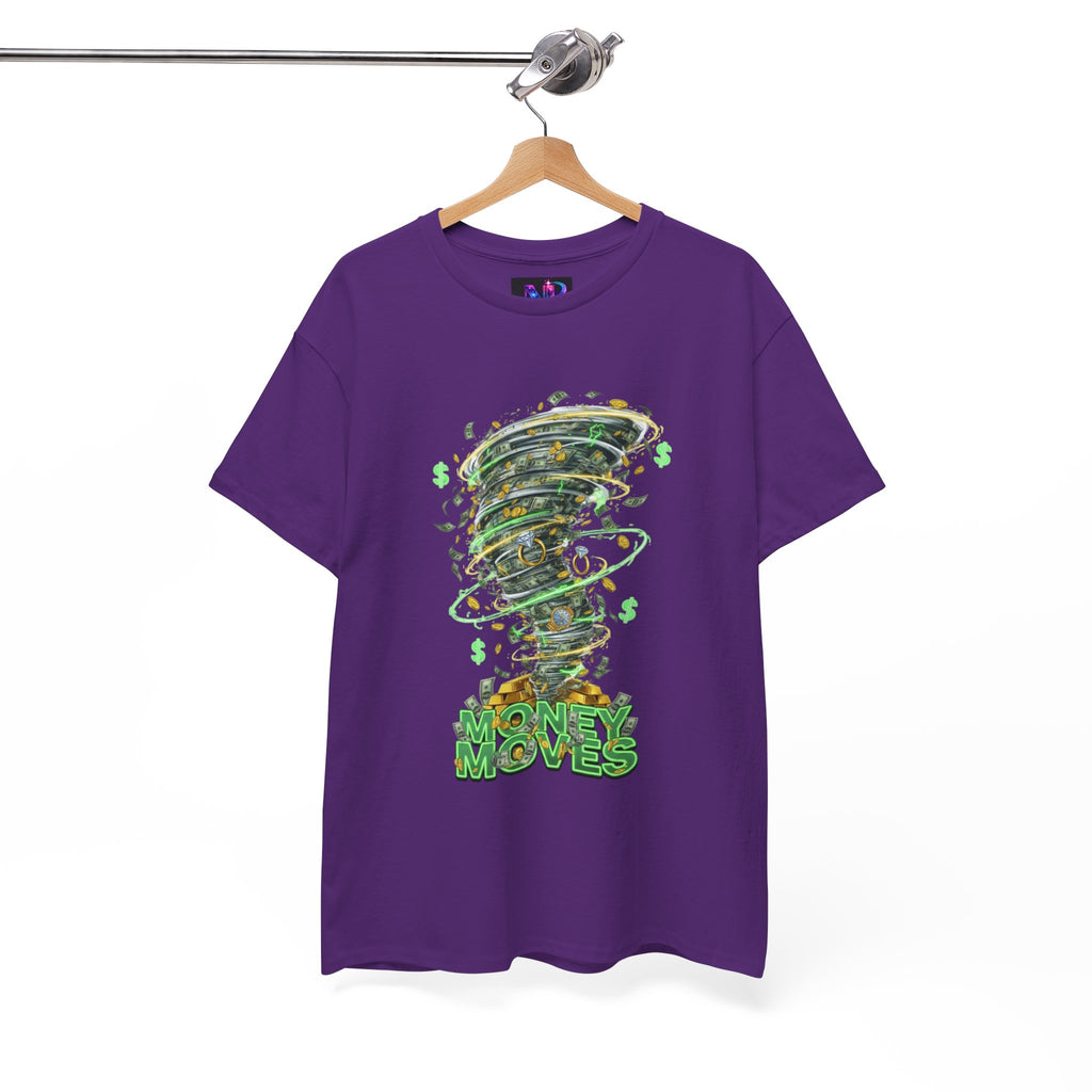 Money Moves Tee — Green Dollar Tornado Graphic T‑Shirt