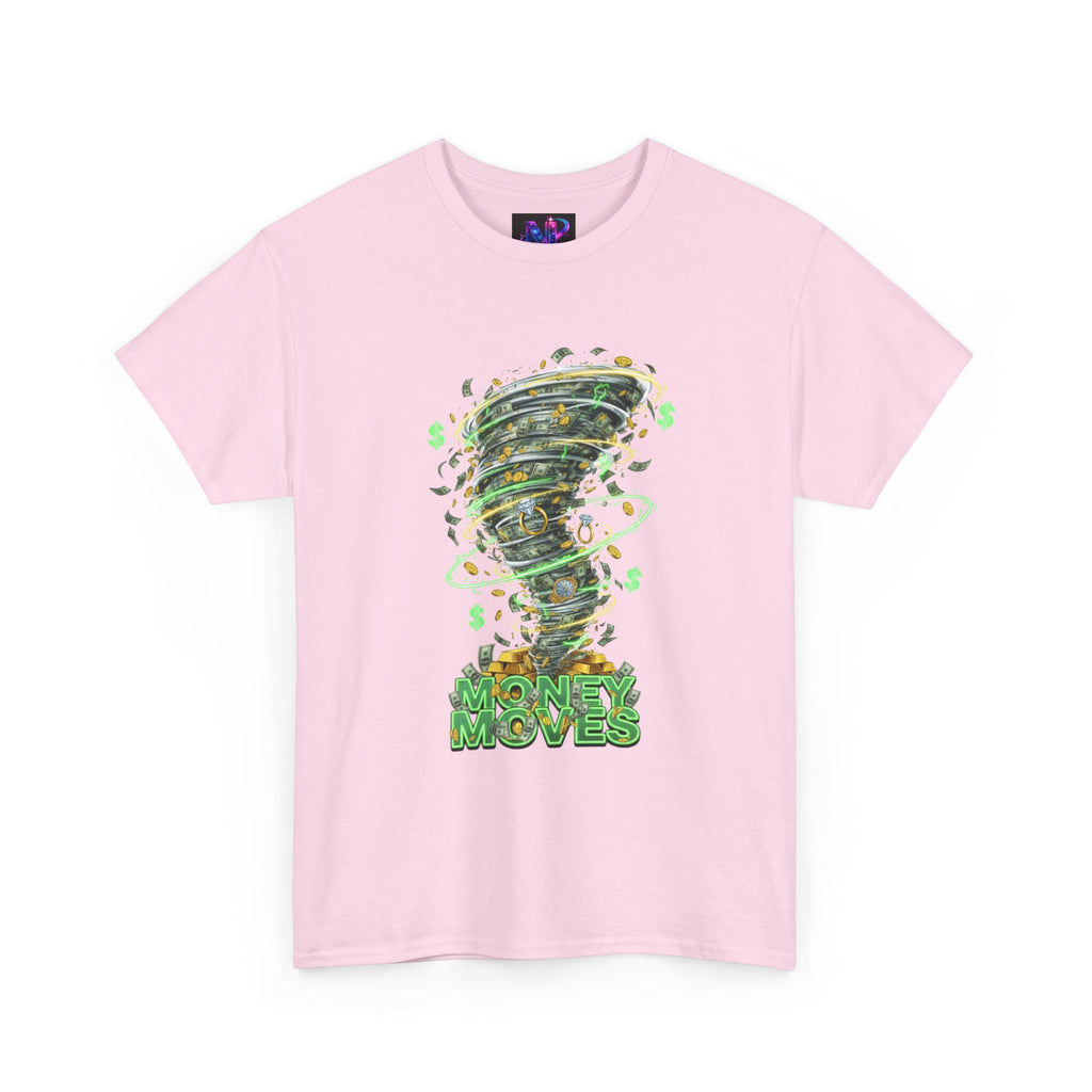 Money Moves Tee — Green Dollar Tornado Graphic T‑Shirt