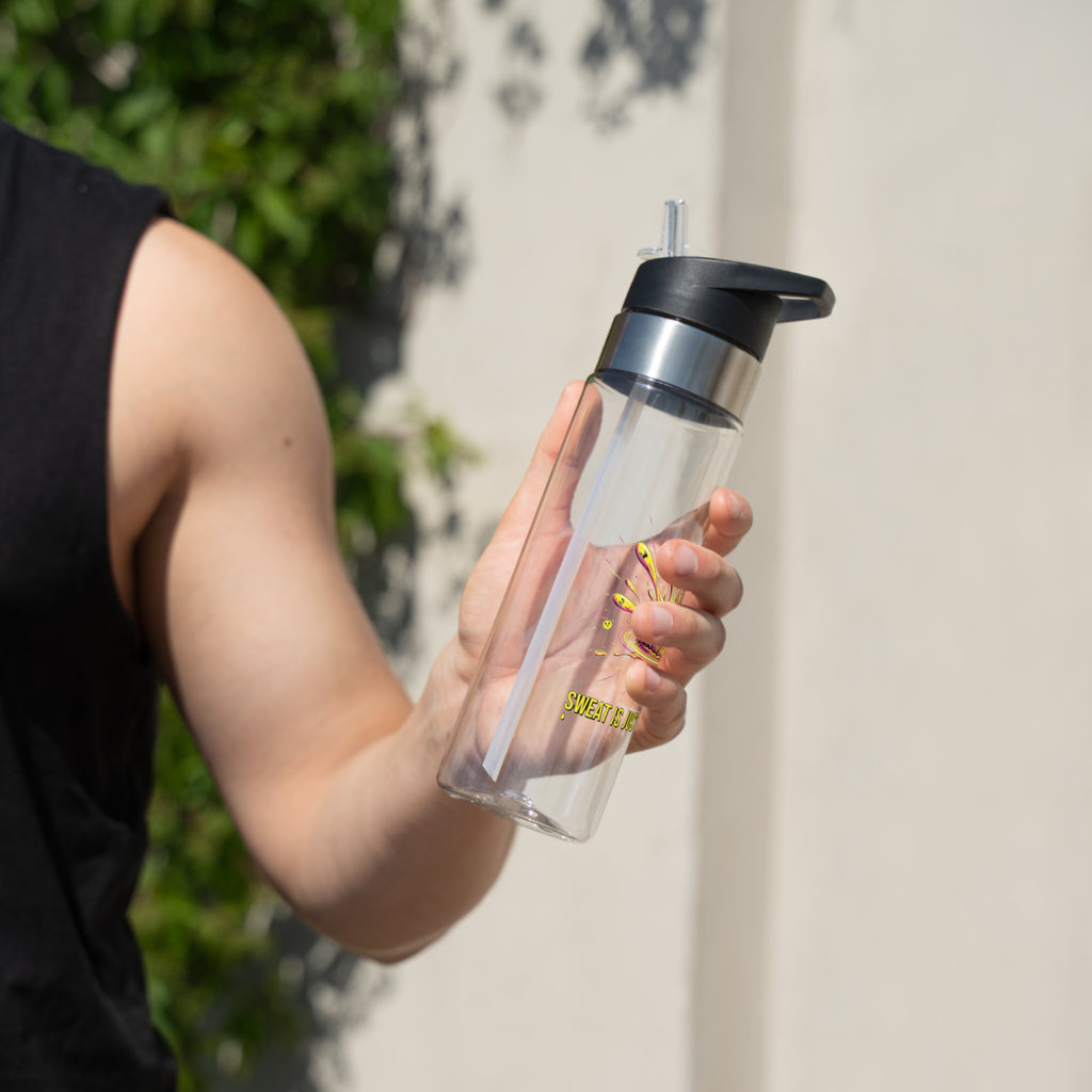20oz Sport Bottle — Color Splash Lemon Design (Squeeze Is Just Part Of It)