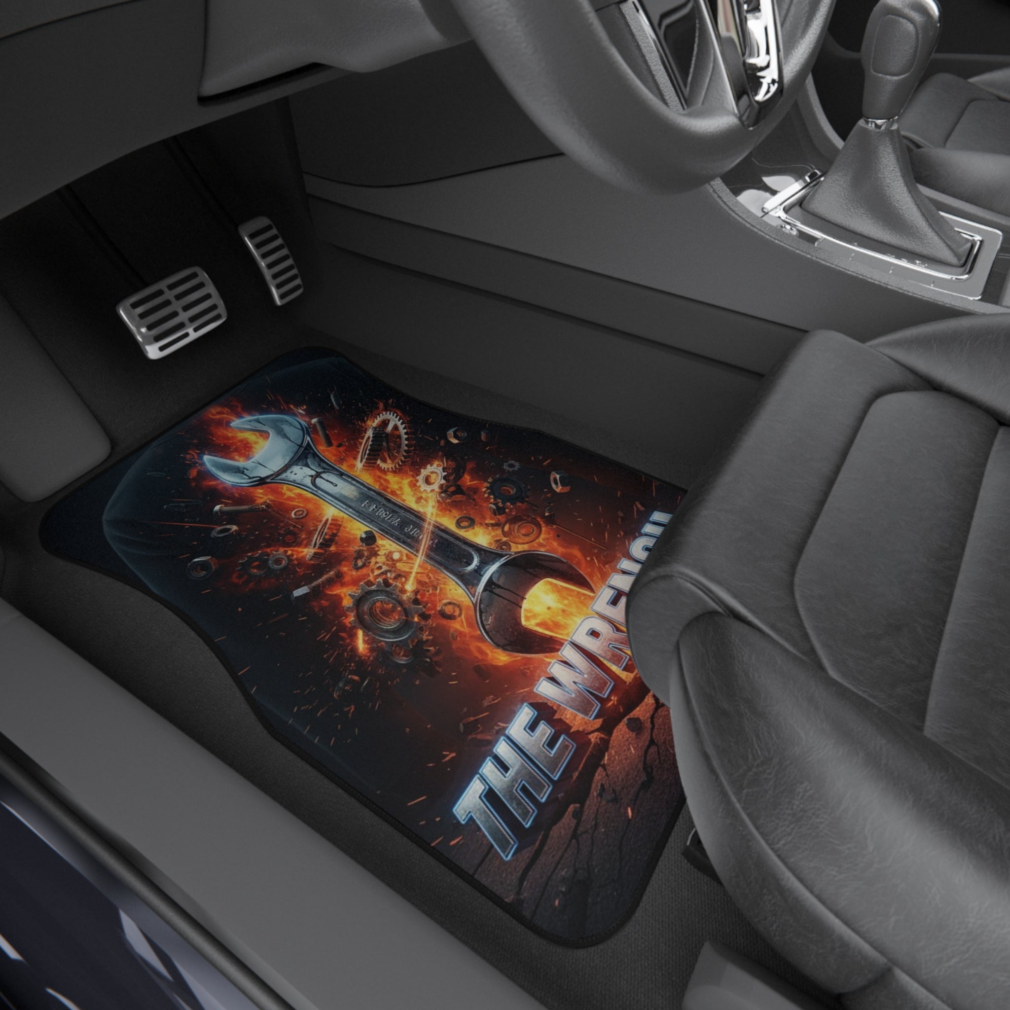 Flaming Wrench Car Mats (Set of 4) – Mechanic Auto Floor Mats