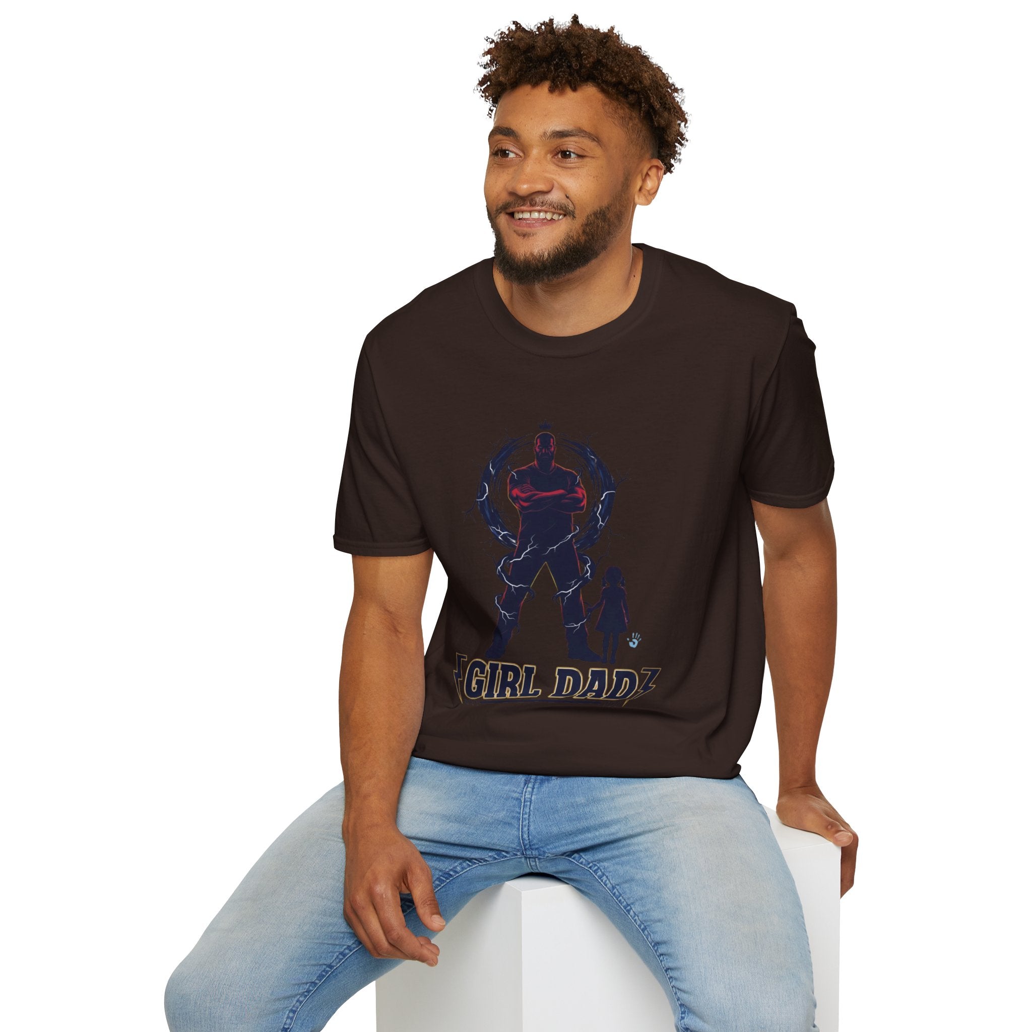 Girl Dad T-Shirt — Father and Daughter Silhouette Graphic Tee