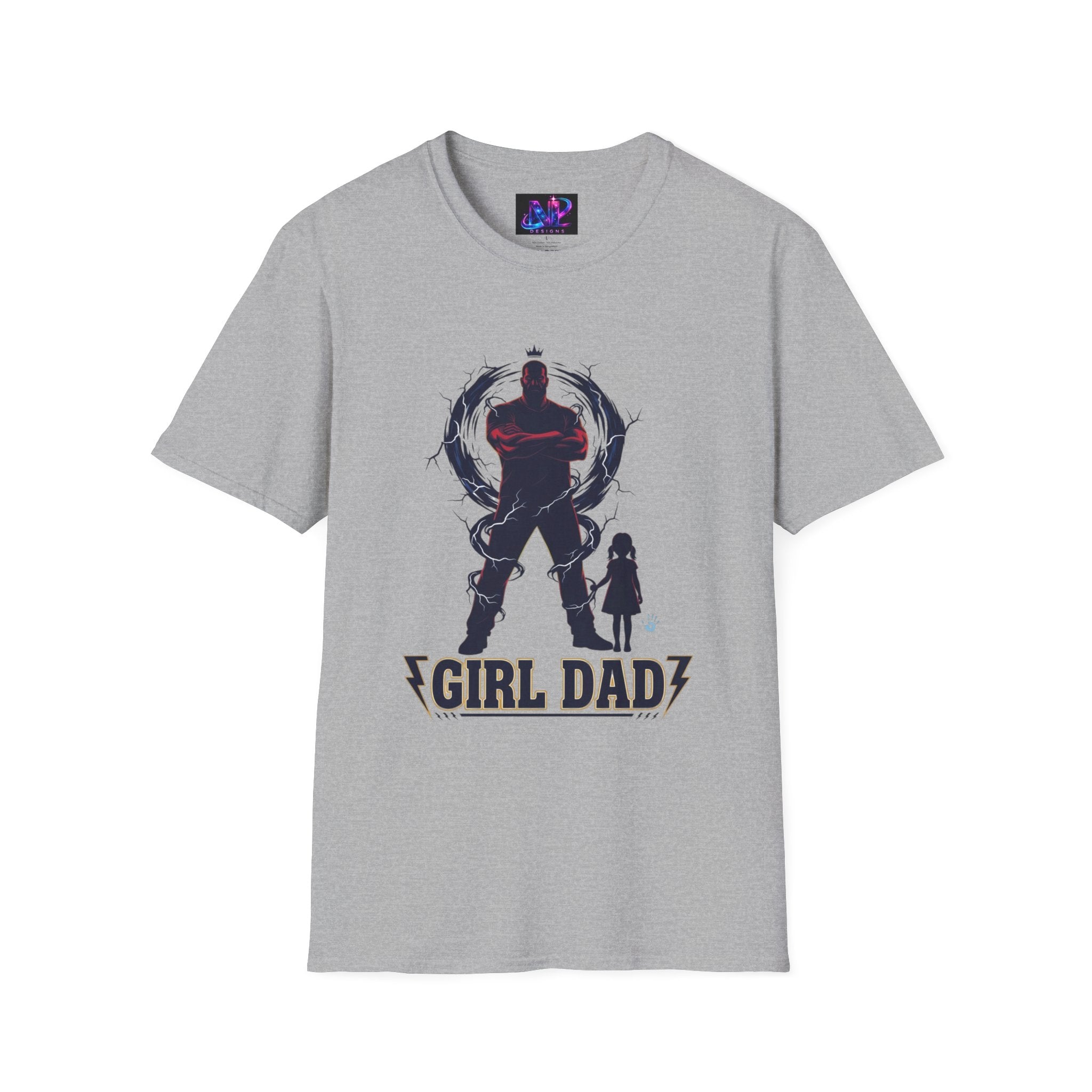 Girl Dad T-Shirt — Father and Daughter Silhouette Graphic Tee
