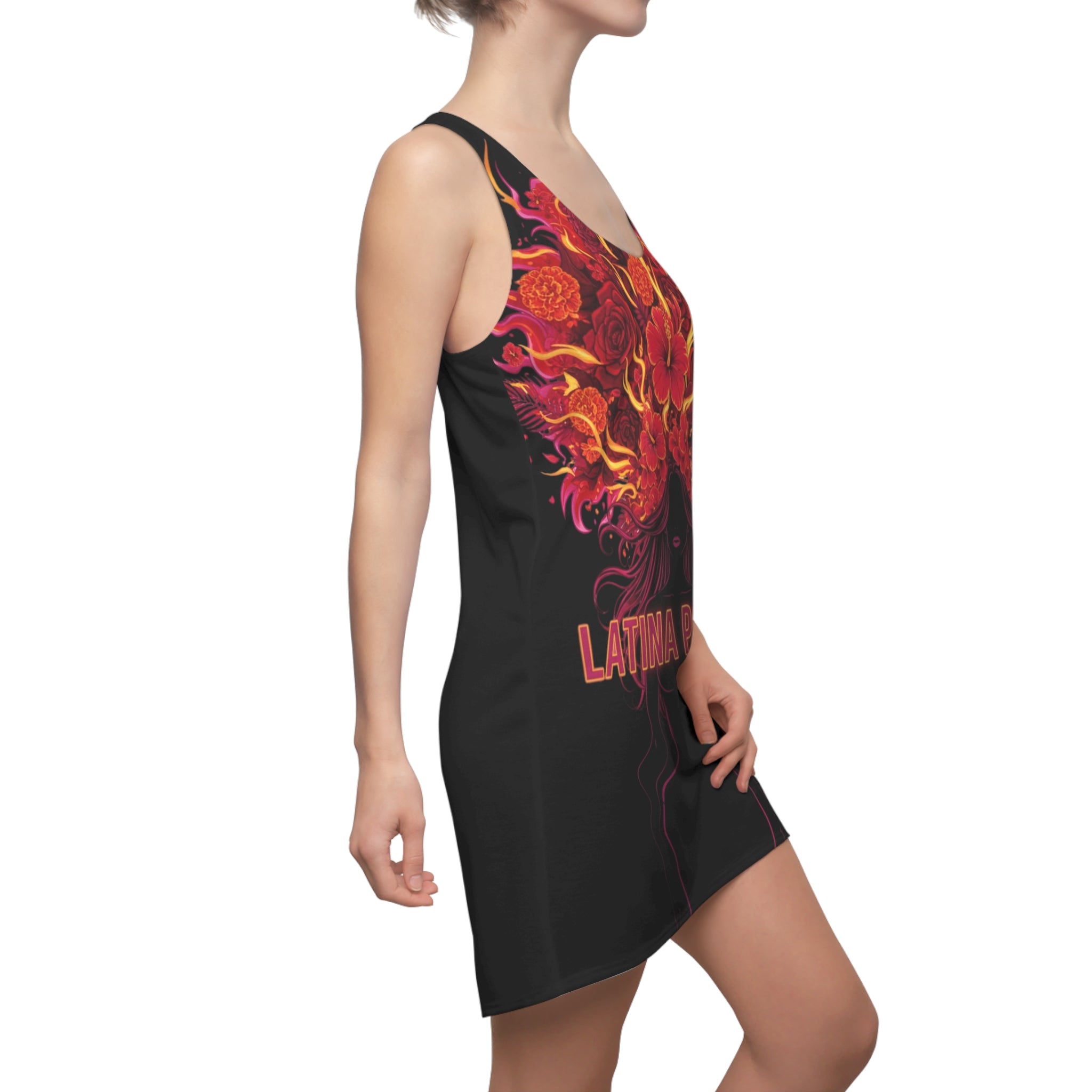 Latina Power Floral Flame Racerback Dress