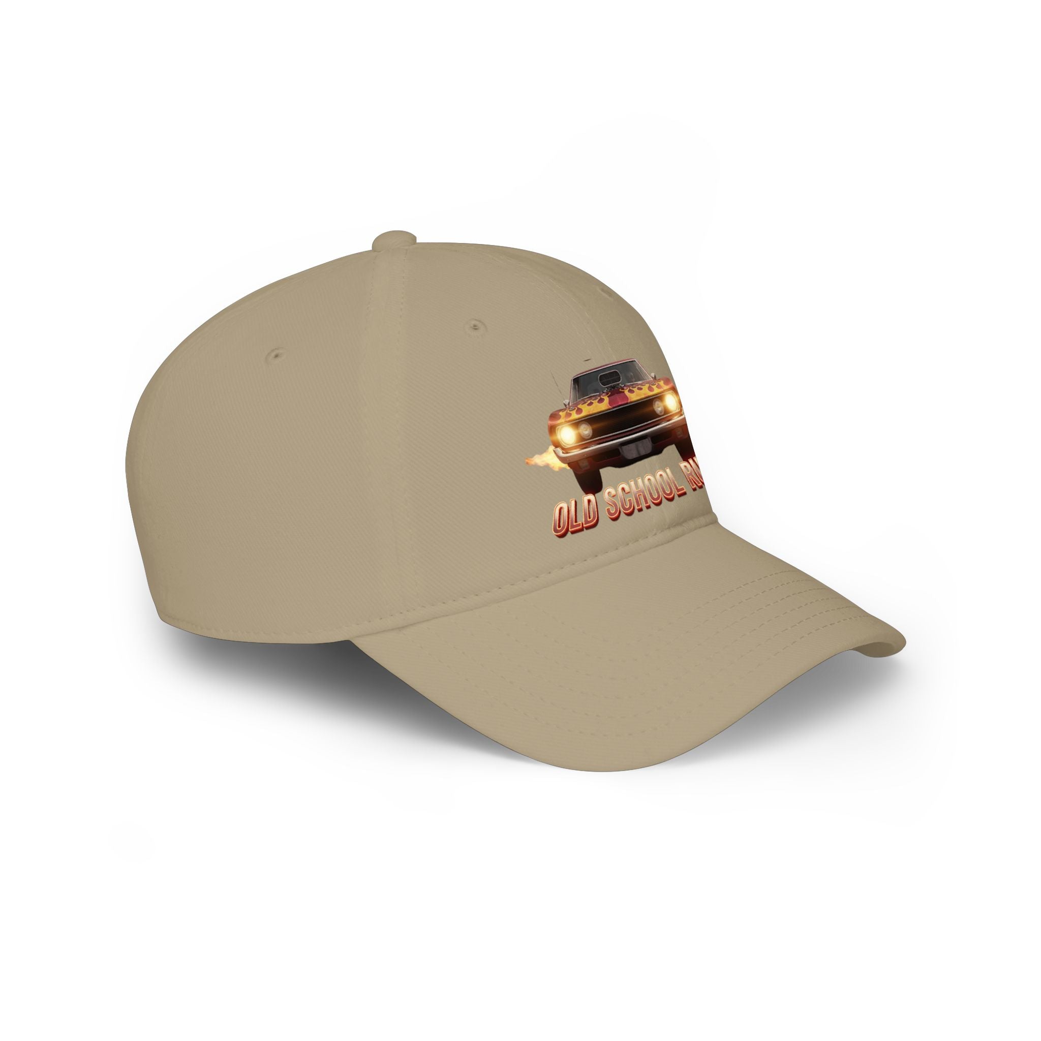 Old School Rules Vintage Muscle Car Baseball Cap