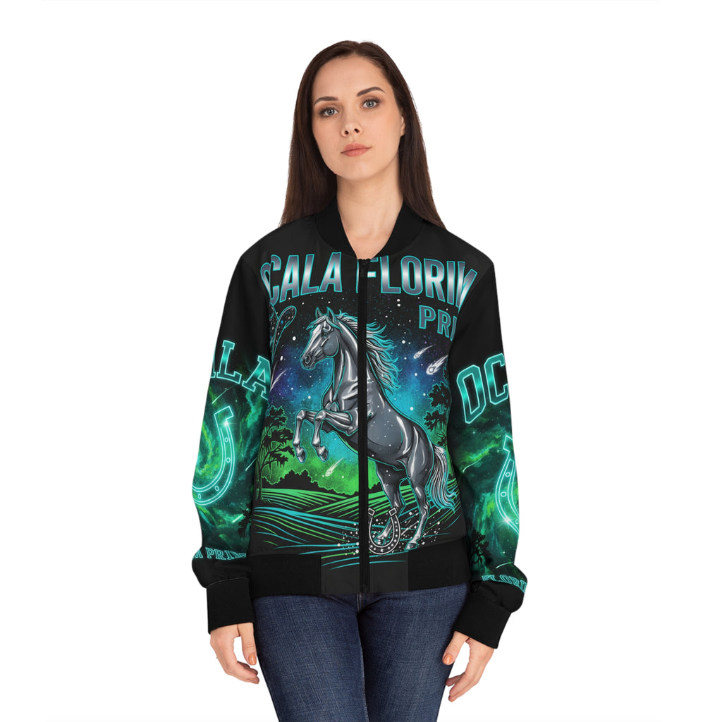 The Silver Stallion of Ocala Bomber Jacket