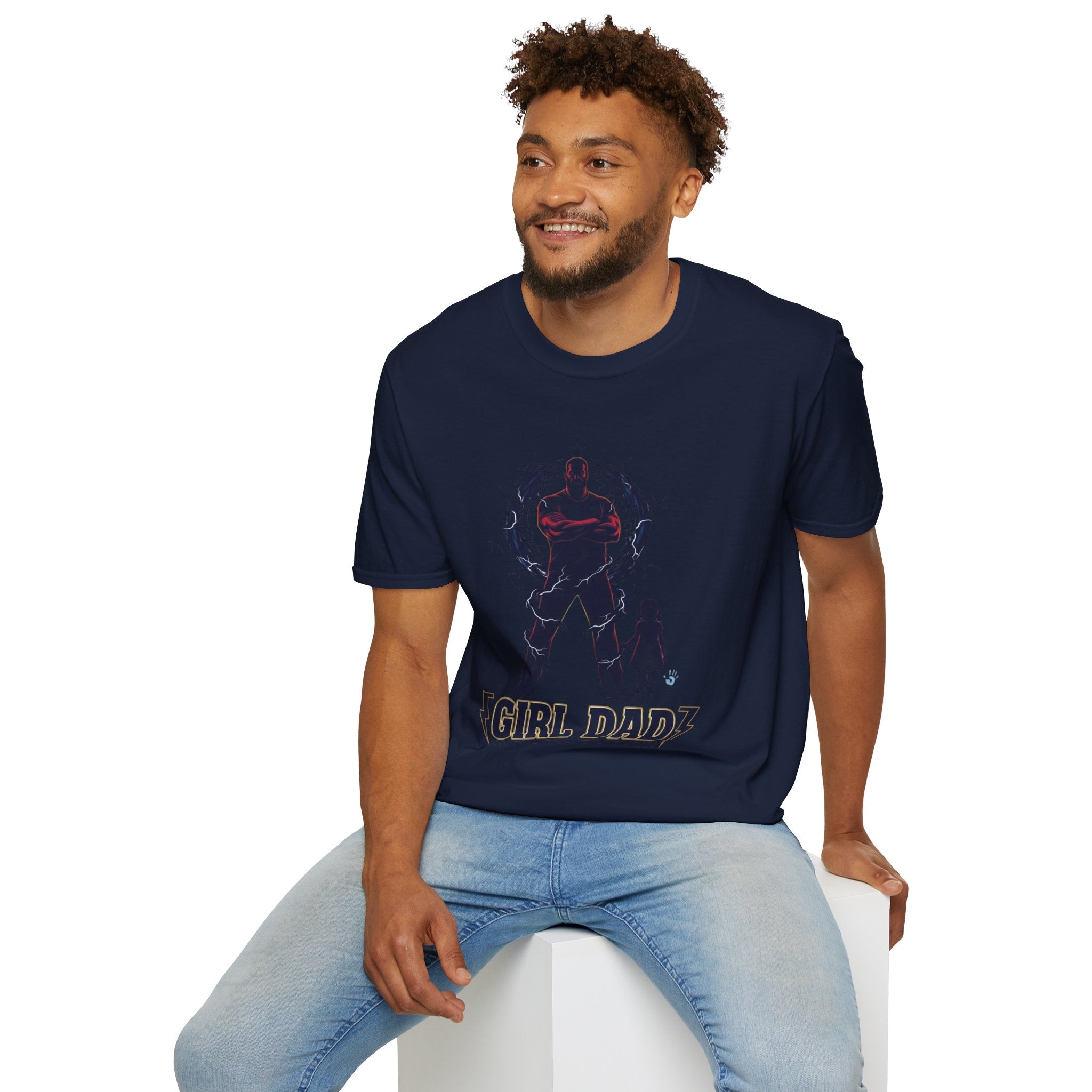 Girl Dad T-Shirt — Father and Daughter Silhouette Graphic Tee