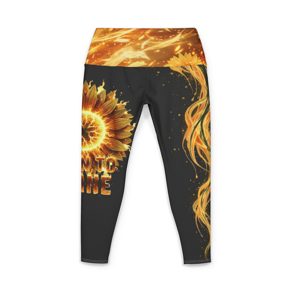 Sunflower Flame Yoga Pants — Women's Fiery Sunflower AOP Leggings