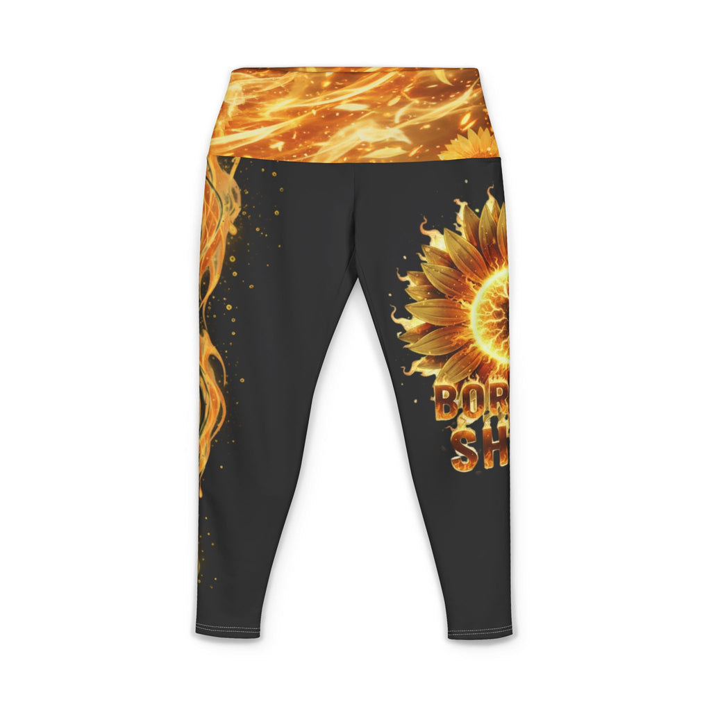 Sunflower Flame Yoga Pants — Women's Fiery Sunflower AOP Leggings