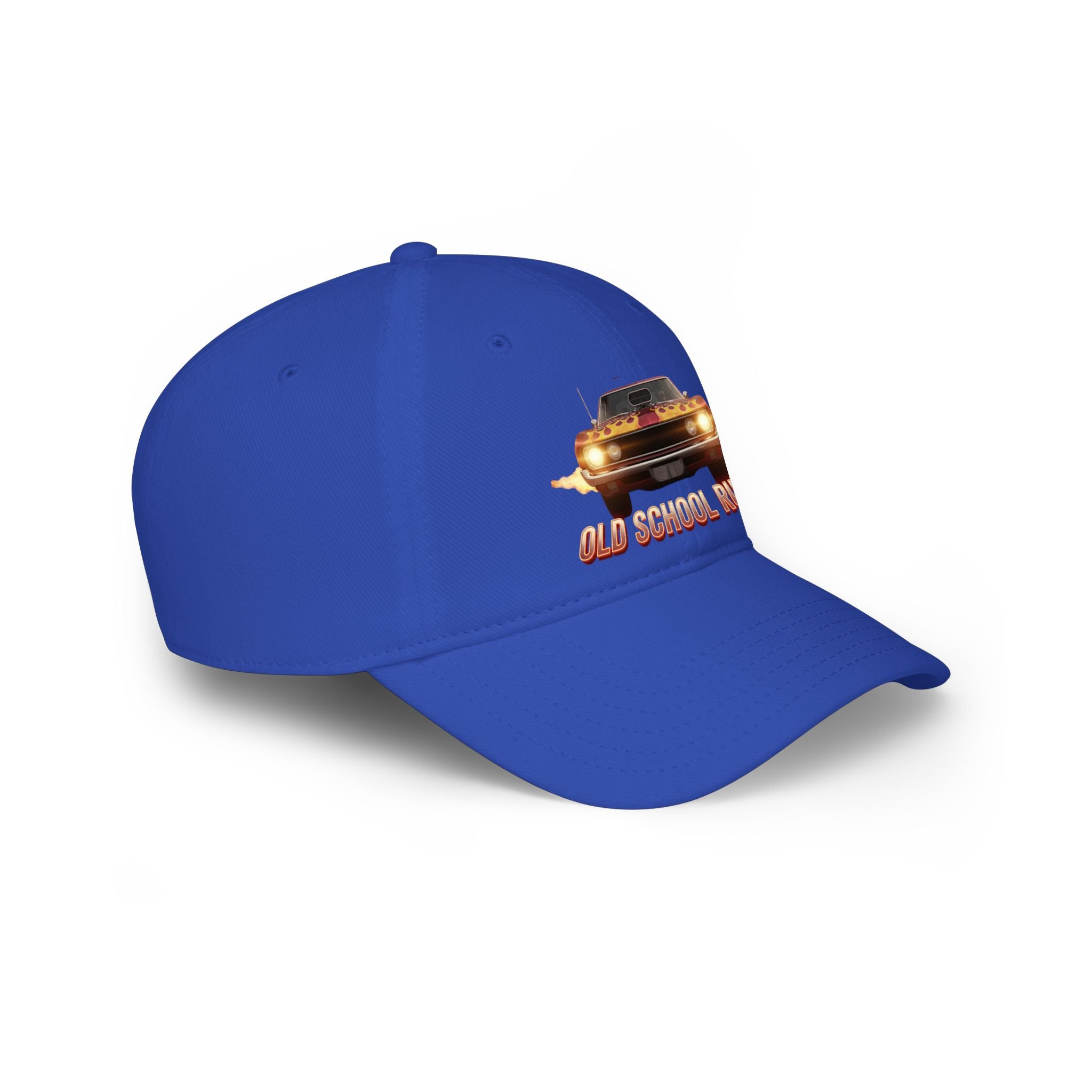 Old School Rules Vintage Muscle Car Baseball Cap