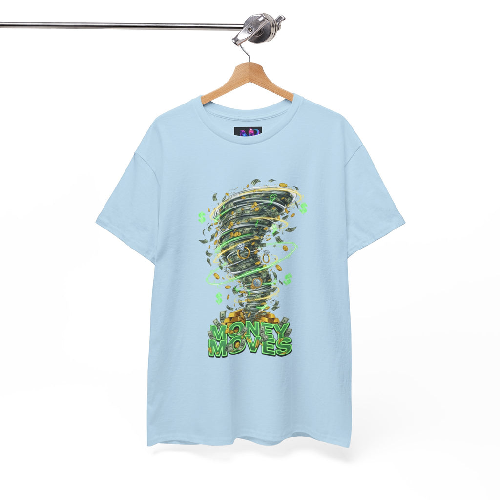 Money Moves Tee — Green Dollar Tornado Graphic T‑Shirt