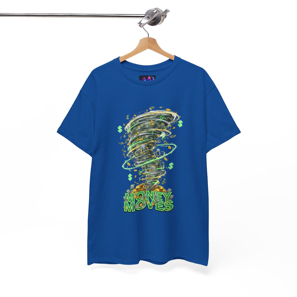 Money Moves Tee — Green Dollar Tornado Graphic T‑Shirt