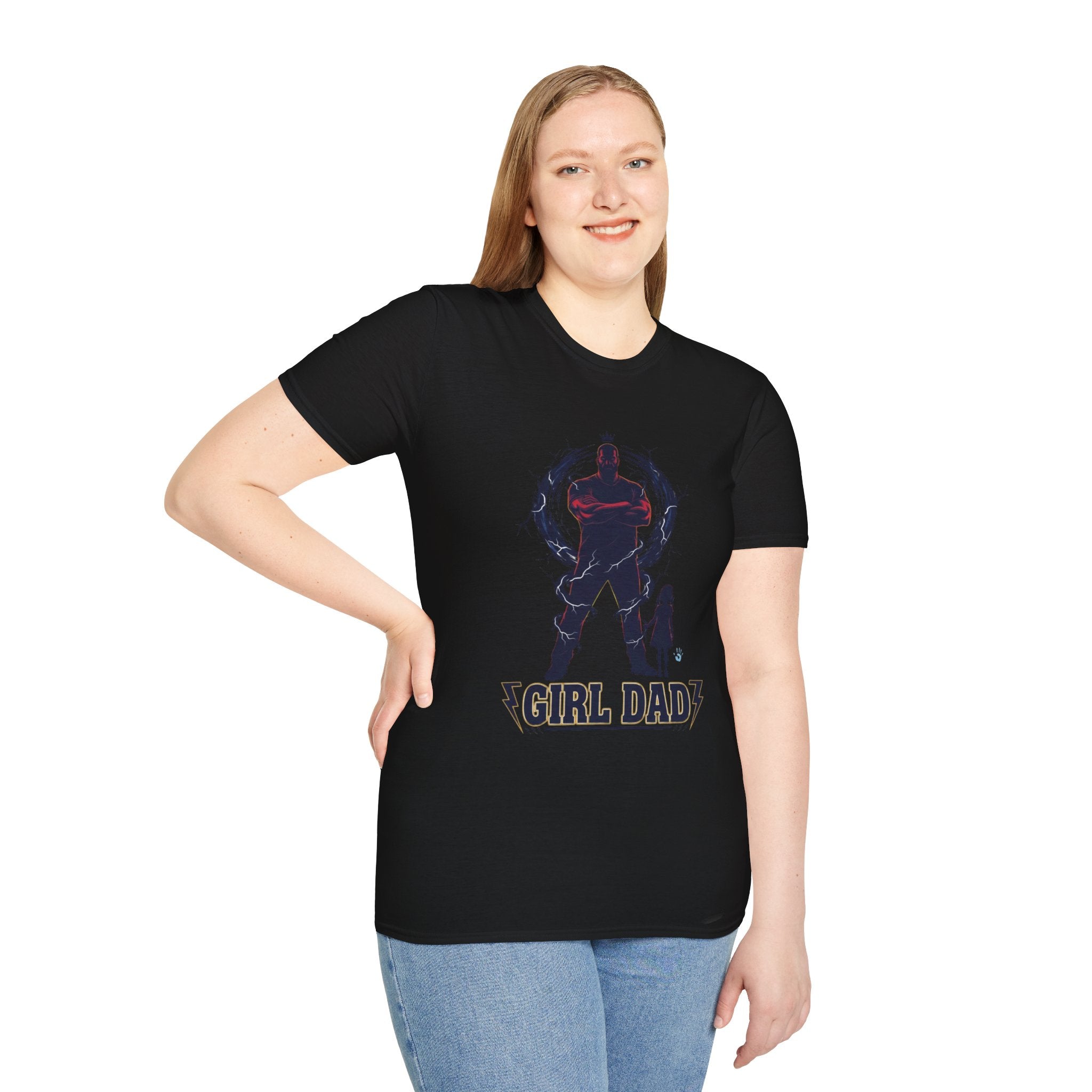 Girl Dad T-Shirt — Father and Daughter Silhouette Graphic Tee