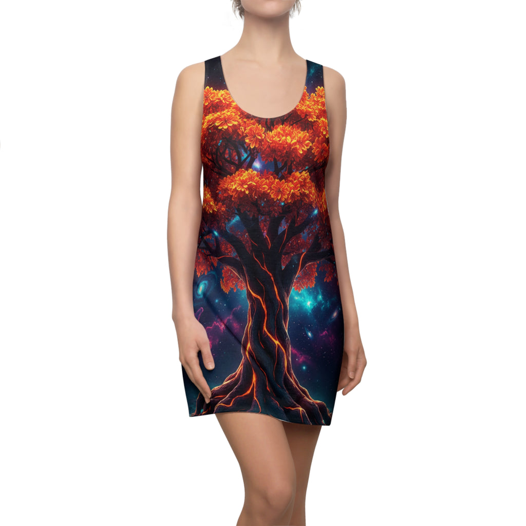 El Flamboyán Cósmico Racerback Dress — Puerto Rico Sacred Tree AOP