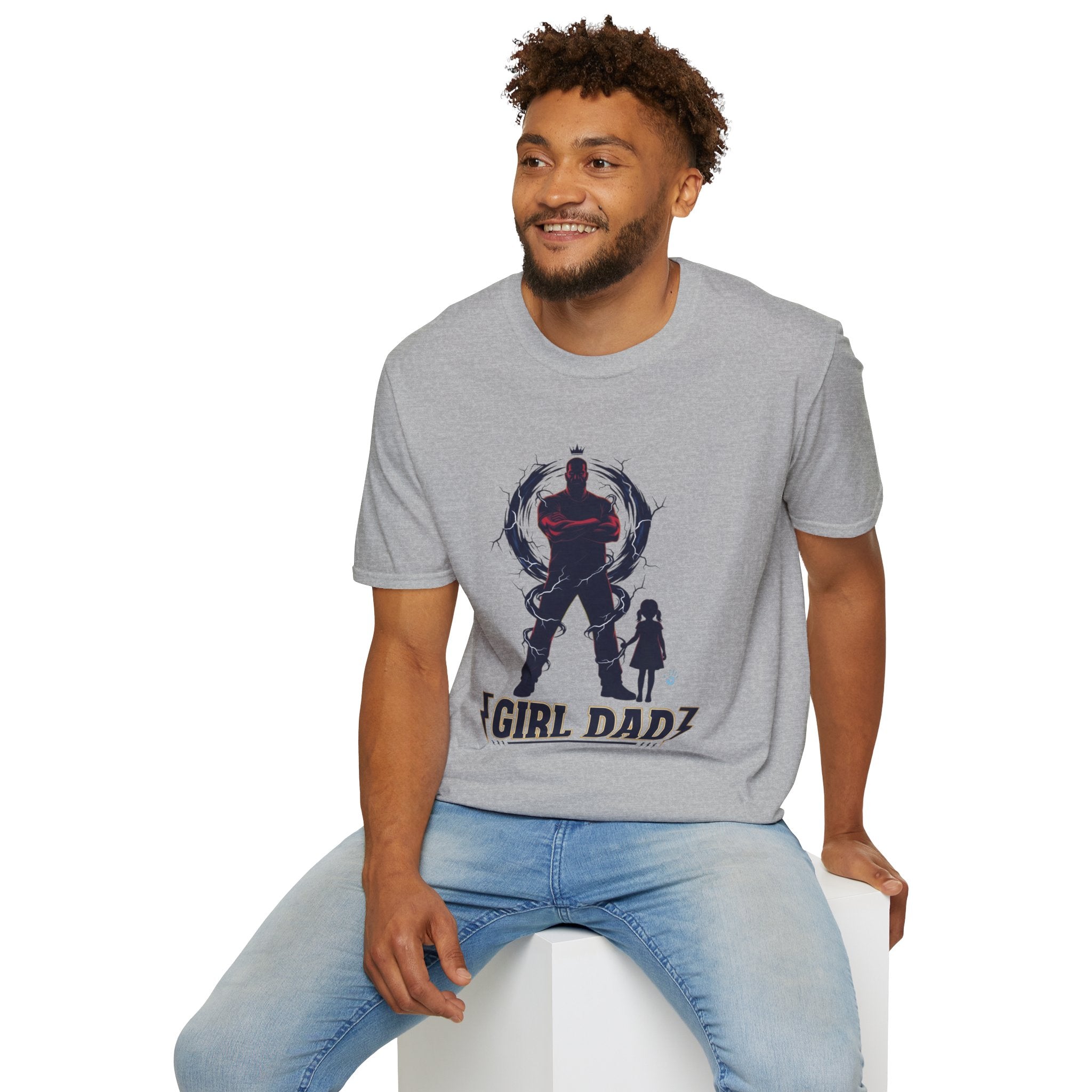 Girl Dad T-Shirt — Father and Daughter Silhouette Graphic Tee