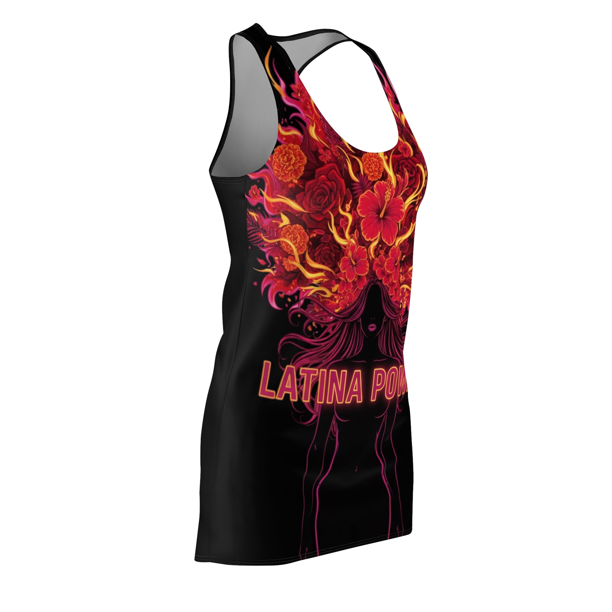 Latina Power Floral Flame Racerback Dress