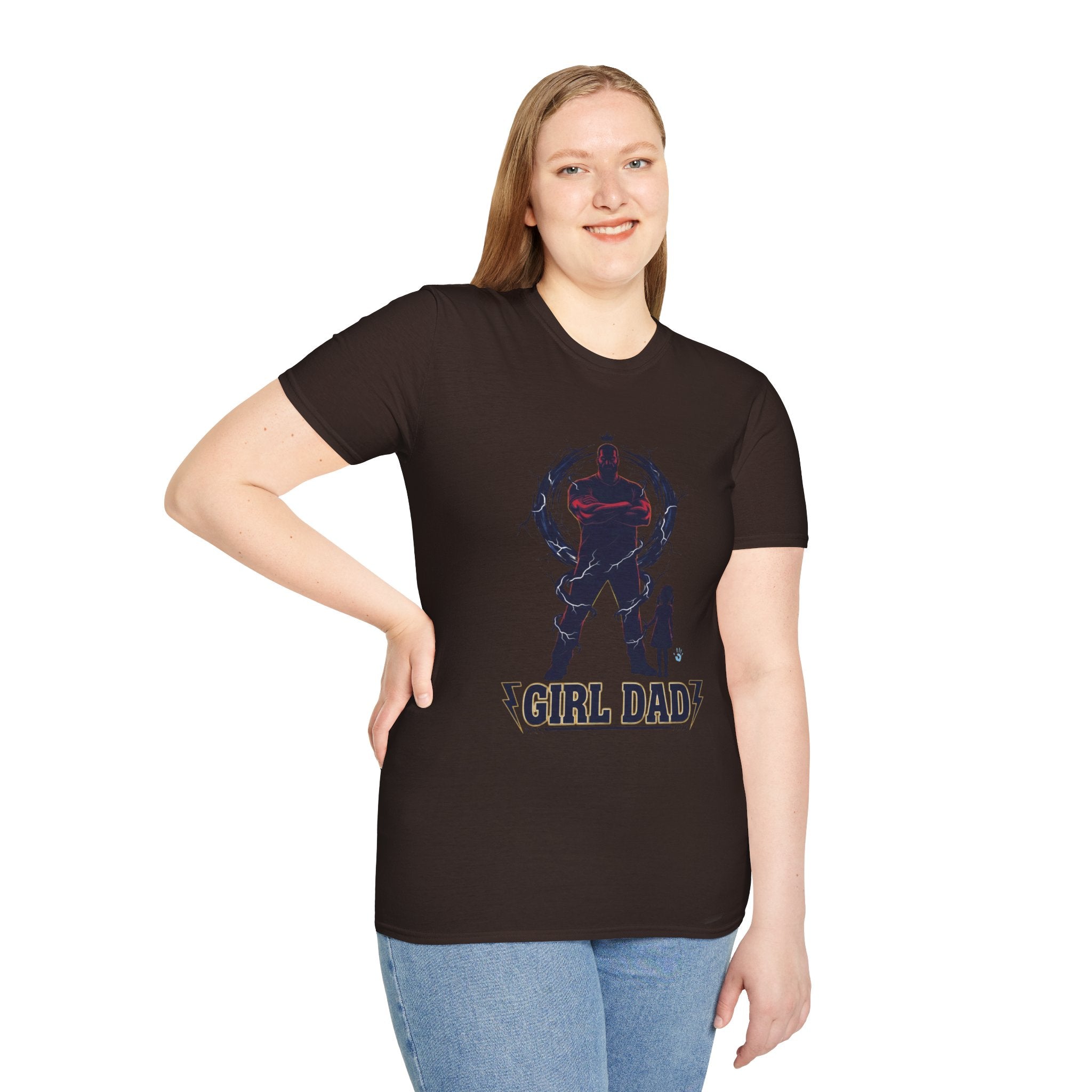 Girl Dad T-Shirt — Father and Daughter Silhouette Graphic Tee